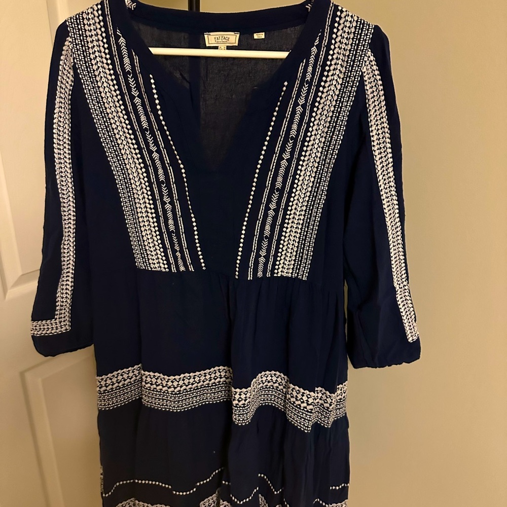 Fat face embroidered dress